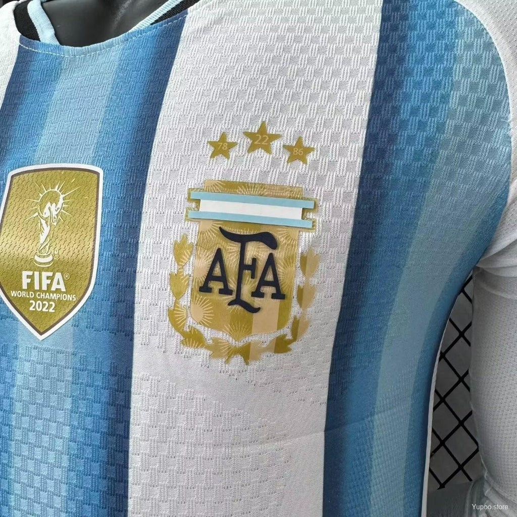 Argentina Home World Cup player version full sleeves