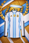 Argentina Home World Cup player version full sleeves